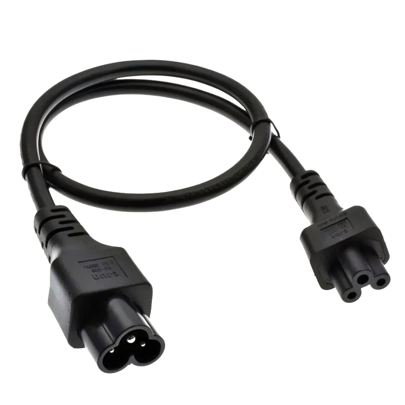 

IEC C6 to C5 extension Power Plug Short Cord IEC 320 C6 Male to C5 Female Adapter Cord HO5VV-F 3*0.75mm 0.5m 1m 1.2m1.5m Cable