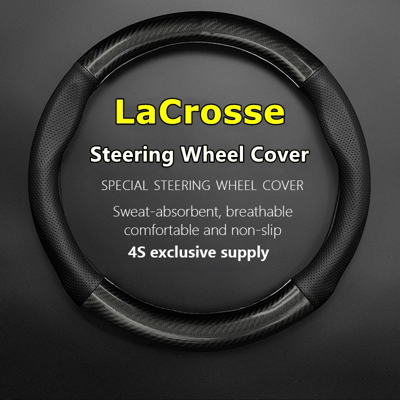 

No Smell Thin For Buick LaCrosse Steering Wheel Cover Genuine Leather Carbon Fiber 28T Avenir 652T 552T 2019 2020 2021 2022 2023