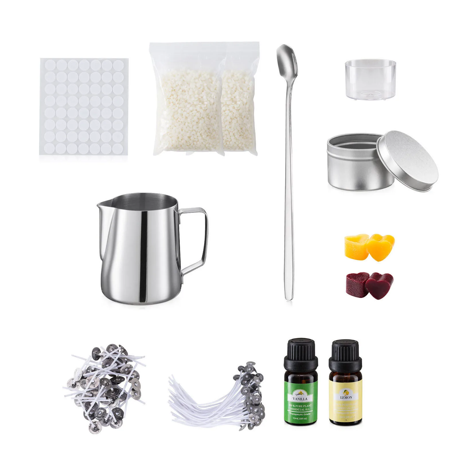 

Набор для изготовления свечей из соевого воска, Набор для изготовления рождественских свечей «сделай сам» с сердечником пчелиного воска, х...