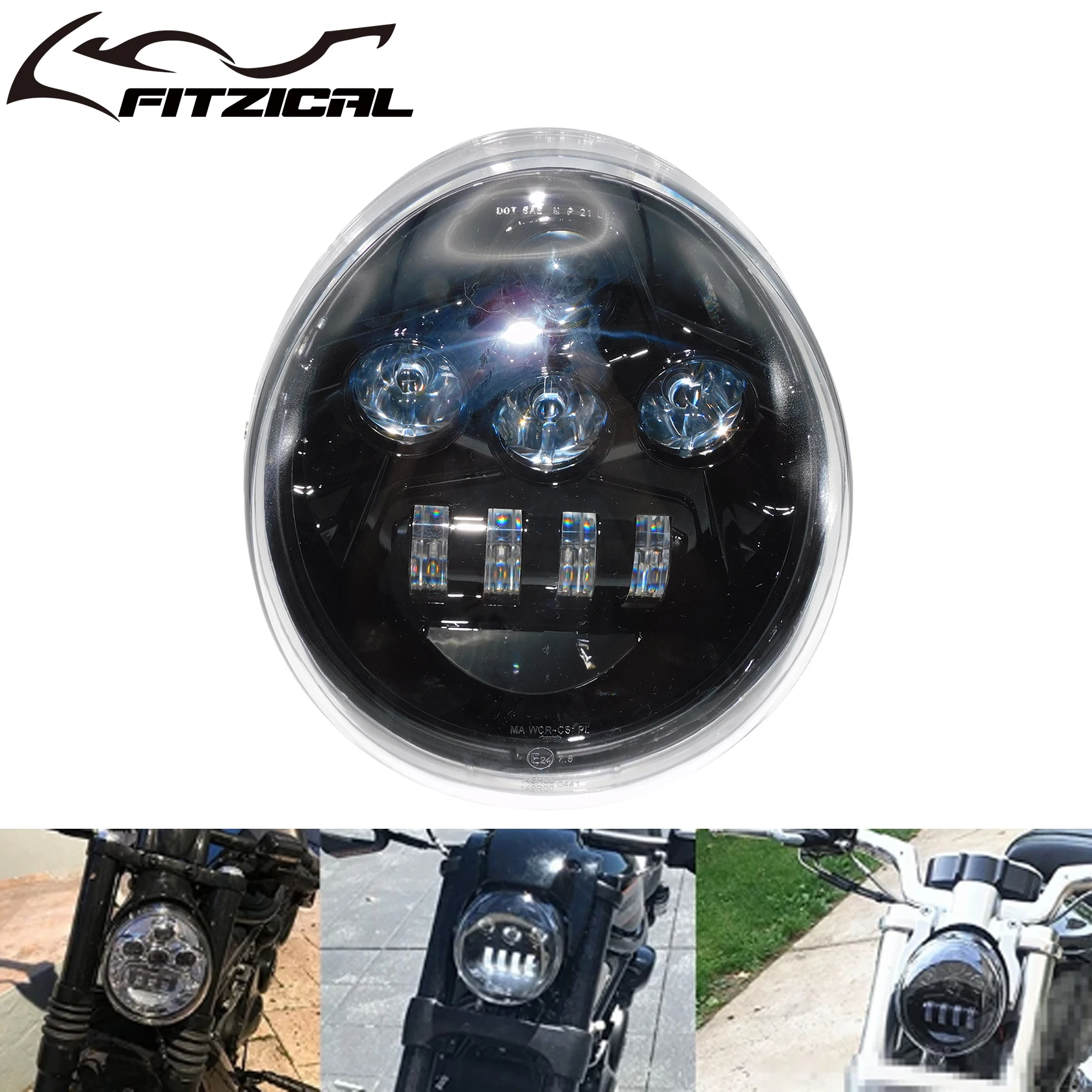 Мотоциклетная черная светодиодная передняя фара HI/ближнего света для Harley V Rod VRSCF