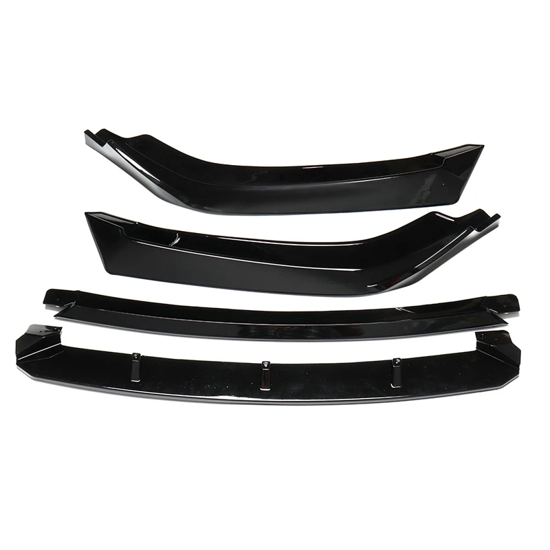 

4PCS Car Front Bumper Spoiler Splitter Lip Body Kit Cover Trim For Honda Civic Sedan 4Dr 2016 2017 2018