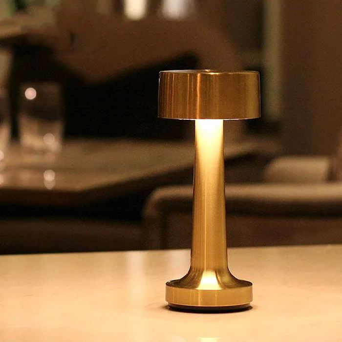 

Led Bar Table Lamp Light Luxury Hotel Outdoor Table Lamp Bedside Usb Charging Night Light Lamp Gift Touch Switch Bedroom Metal