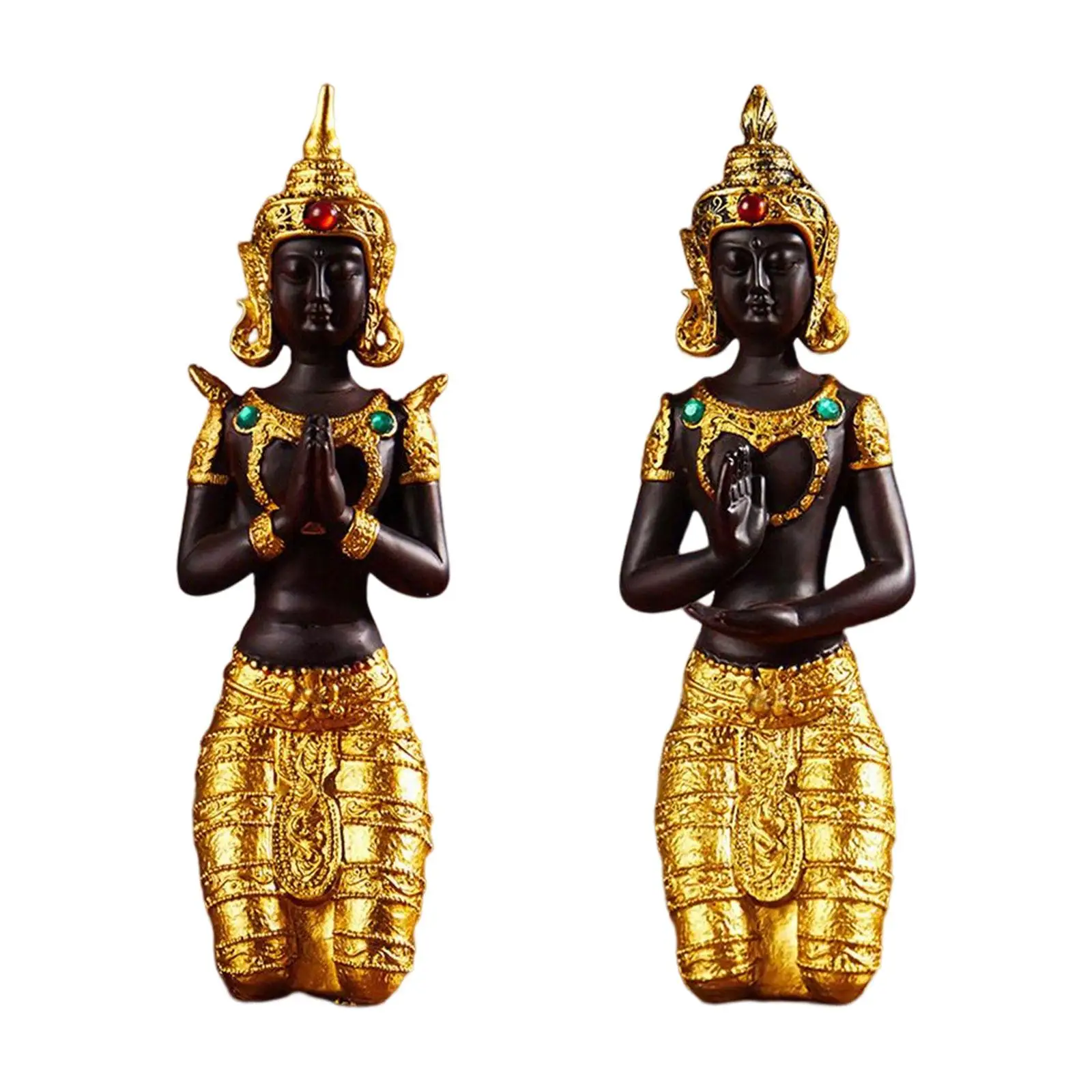 

Antique Thailand Buddha Figurine Religious Sculpture Art Crafts Decor for Decoration Home Collectibles Tabletop Cabinet