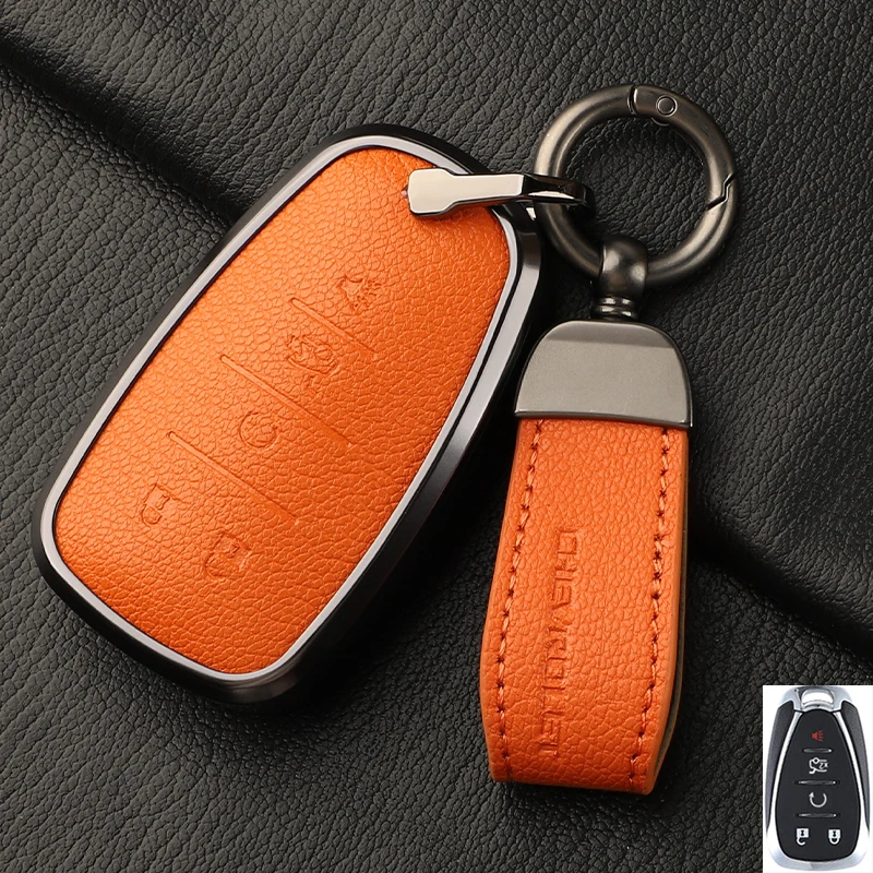 

Кожаный Автомобильный Брелок дистанционного управления, оболочка для Chevrolet Chevy Cruze подача свечи, Equinox Sonic Volt Bolt Malibu Camaro