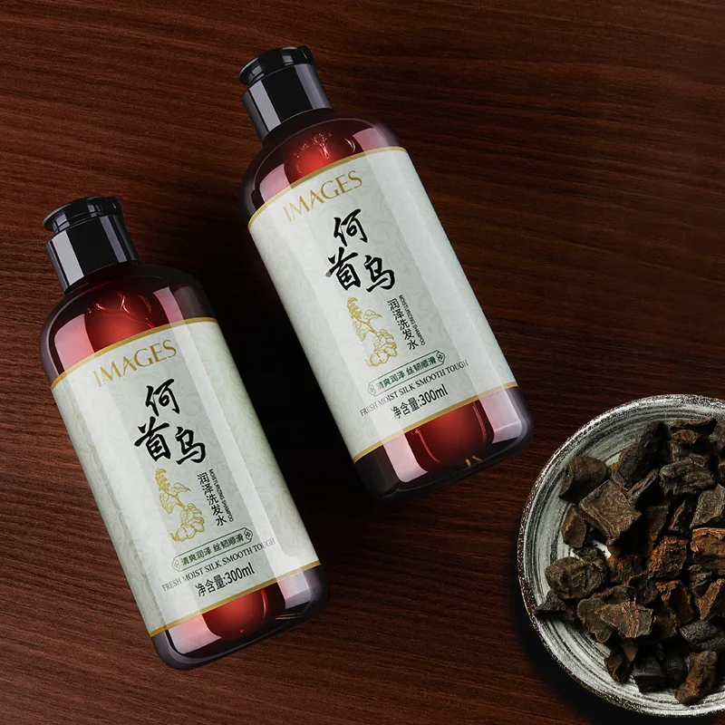 

300ml Ginseng Polygonum Multiflorum Shampoo Anti Dandruff Hair Growth Scalp Treatment Black Hair Care Moisturizing Oil Control