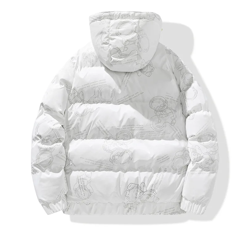 Men's Winter New Youth Fashion Brand Bright Face Coat Men's Trend Loose Down Cotton Casual Winter Jacket Men