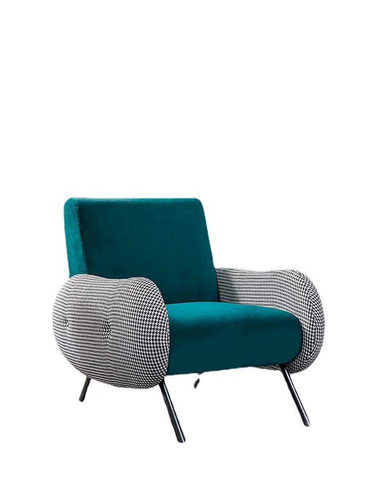 

YY Houndstooth Lady Chair Living Room Nordic Single Sofa Lazy Recliner