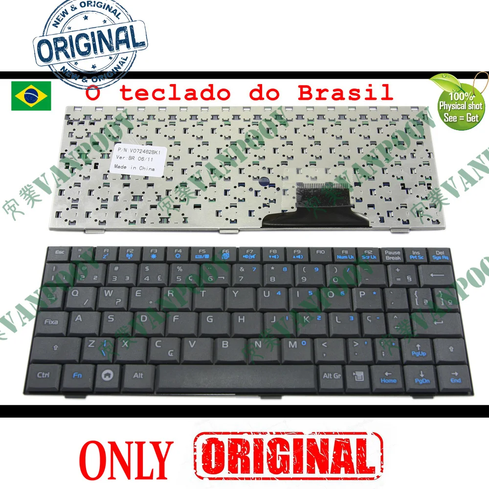 Новая клавиатура для ноутбука Asus Eee PC EeePC 700 701 701SD 900 901 900hd 900A 2G 4G 8G Series, черная бразильская версия Br-V072462BK1