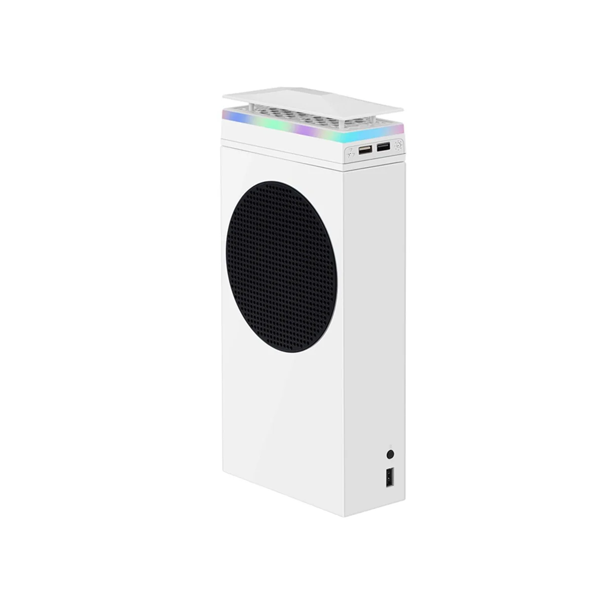 

Game Console Cooling Fan 3 Speed Adjustable Upper Cooler USB Charging Port with Atmosphere Light for Xbox Series