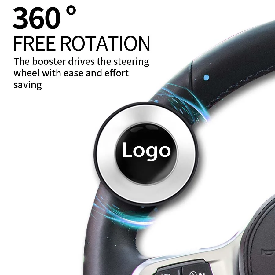 

Car Turning Steering Wheel 360 Degree Rotation Metal Bearing Power Booster Spinner Knob For Different Car Logo Style