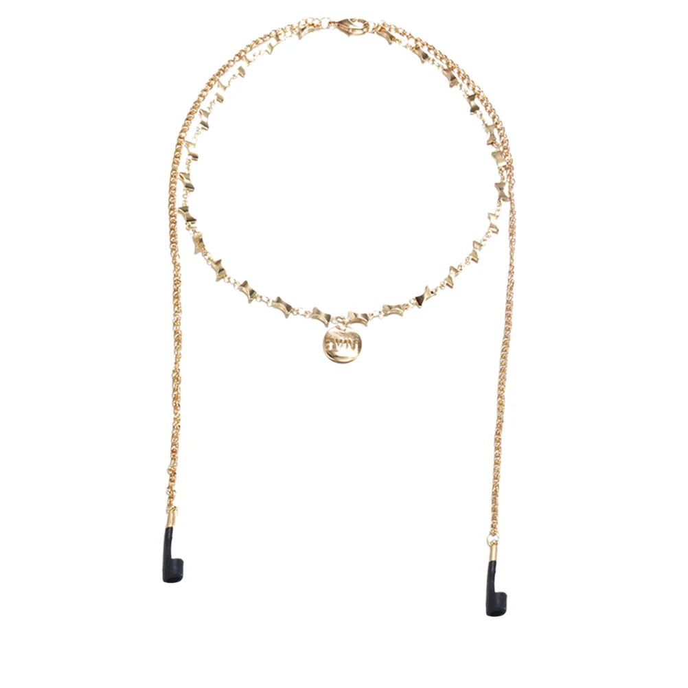 

Earphone Strap Chain Necklace Pendant Day S Valentine Lock Alloy Sweater Jewelry Mermaid Neck Sports Running Lost Anti Holder
