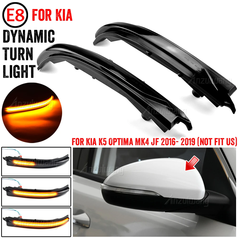 

Side Wing Dynamic Turn Signal Blinker For Kia K5 Optima MK4 JF Mirror Flasher Repeater Light 2016 2017 2018 2019 2020 2021