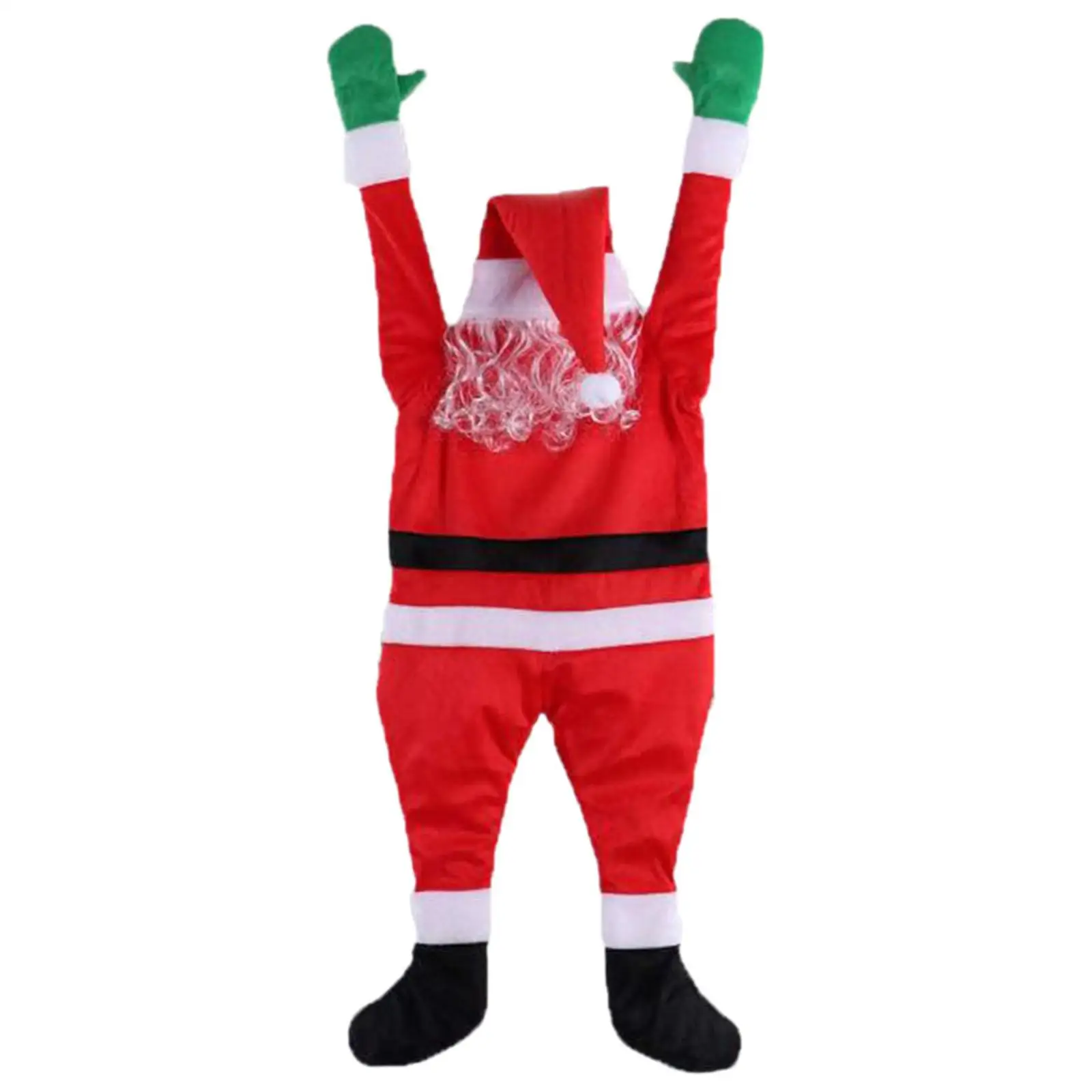 

Santa Claus Climbing Wall Decoration,Flannel Santa Claus Decoration Paste Clothes Ornaments Gifts