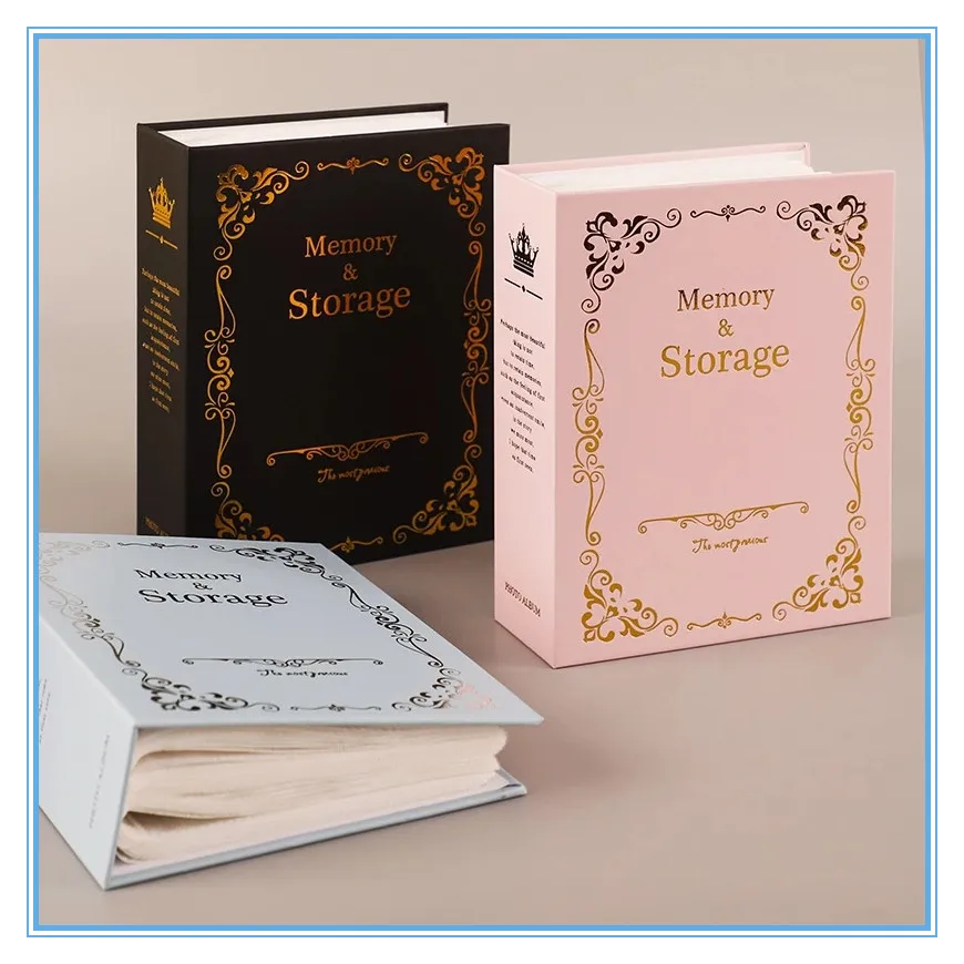 

Art Photo Album Slip In Case with 100 Pockets 6 X 4 Inch - Family Friends Memories Picture Photograph Albums Book
