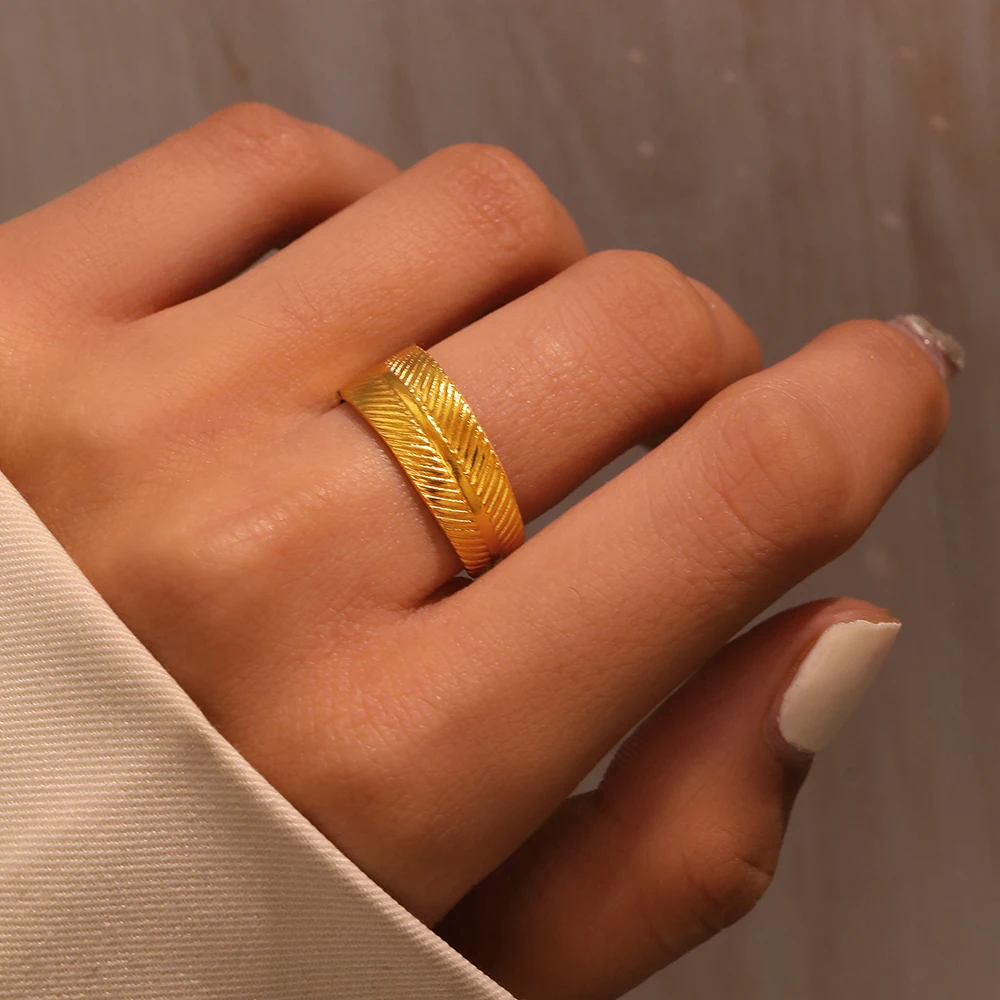 Кольца из нержавеющей стали минималистичное Винтажное кольцо с узором в виде