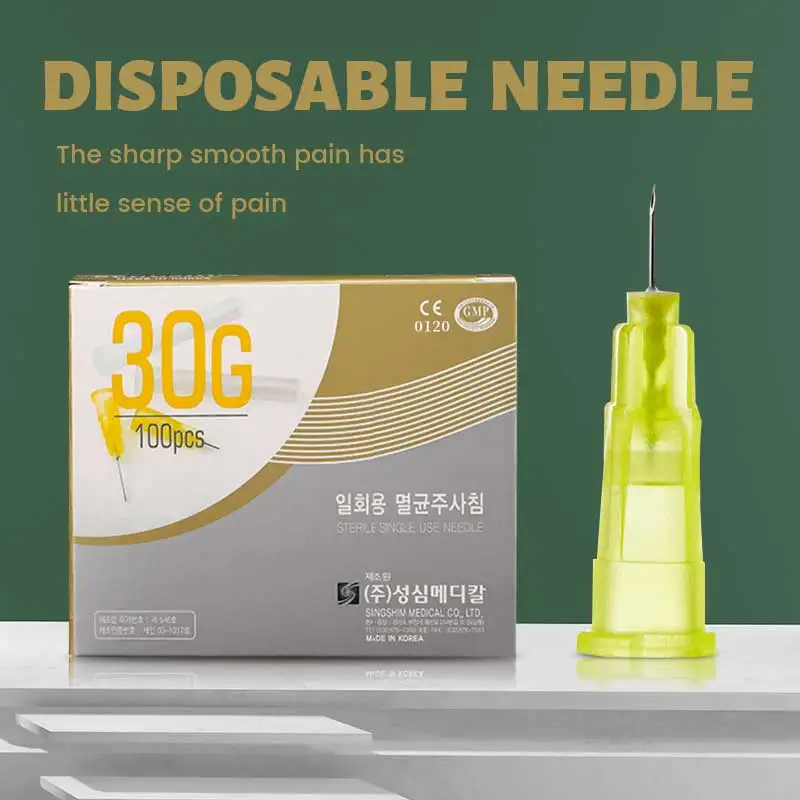 

Disposable Plastic Medical Beauty 18G,30G,25G,27G,31G,32G,34G Painless Small Needle Sterile Injector Micro Hypodermic Needle