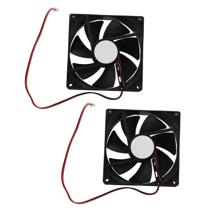 

2X 90Mm X 25Mm DC 12V 2Pin Cooling Fan For Computer Case CPU Cooler