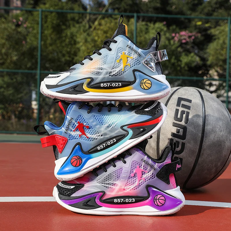 Kids Brand Basketball Shoes Children's Fashion Sports Shoes Breathable Boys Sneakers Non-slip Girls Casual Walking Shoes Tenis