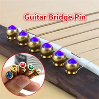 copper folk brass guitar metal fret holder solid cone bridge pins guitar strings nail