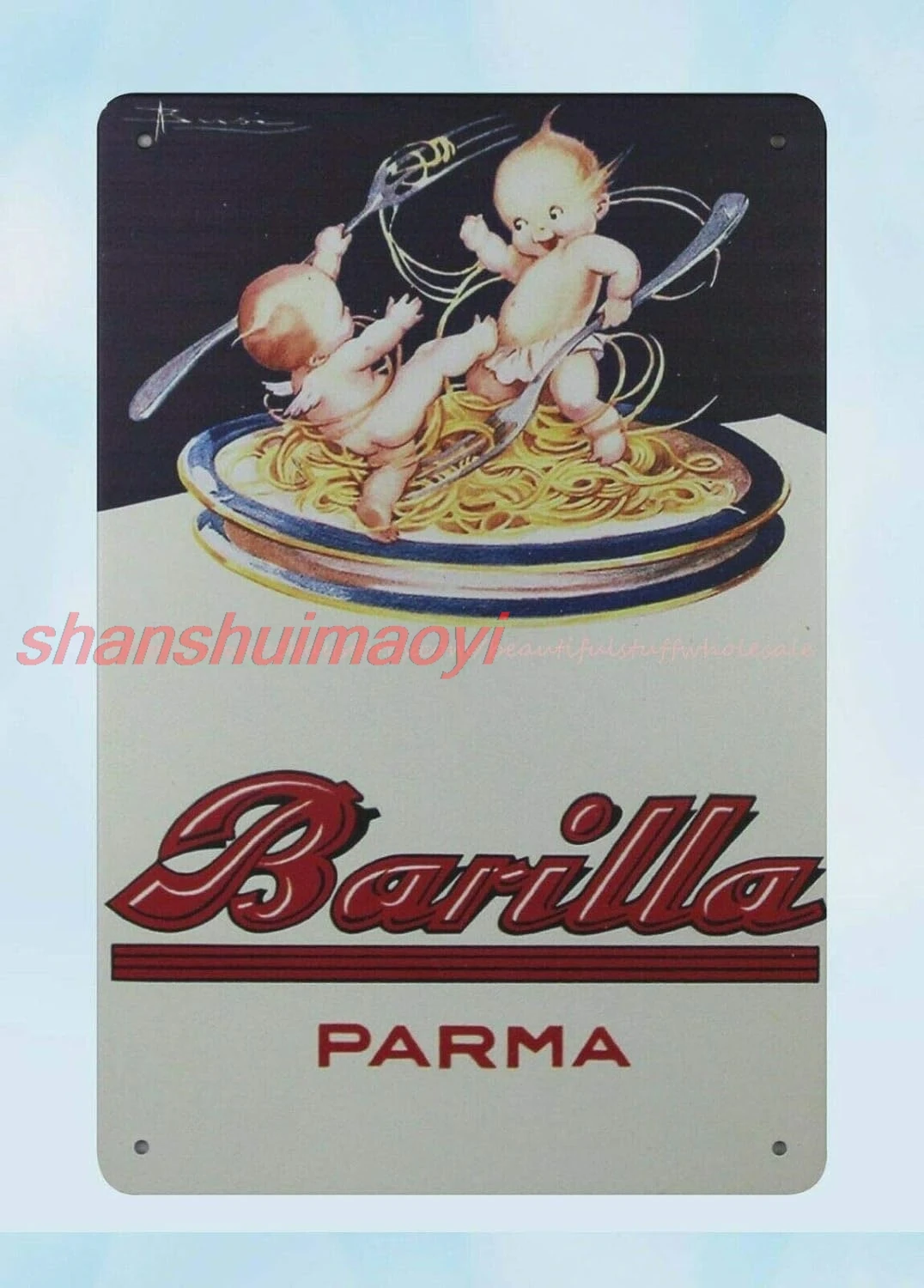 Металлическая вывеска Barilla Parma 8x12 дюймов