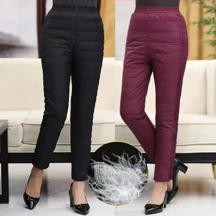 Утепленные брюки, повседневные теплые хлопковые облегающие брюки-карандаш большого размера, женские модные зимние теплые брюки с карманами, V116
