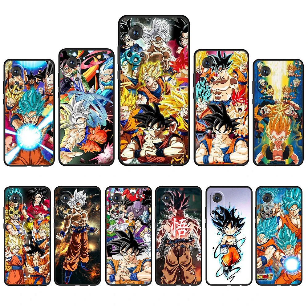 

Hot Anime Dragon Ball Cool For Honor 60 50 20 SE Pro X30 10X 10i 10 9X 9A 8X Lite Silicone Soft TPU Black Phone Case Capa Cover