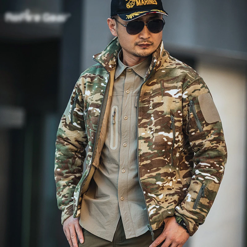 

Fleece Jacket Tactical Jacket Winter Men Clothing Military Camouflage Autumn Men's Jacket Windproof Thicken Warm Fleece Coat