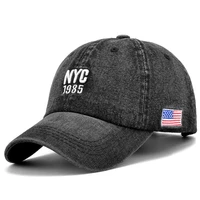 nyc 1985 baseball cap men women embroidery america flag hat summer snapback unisex cotton outdoor adjustable dad hats