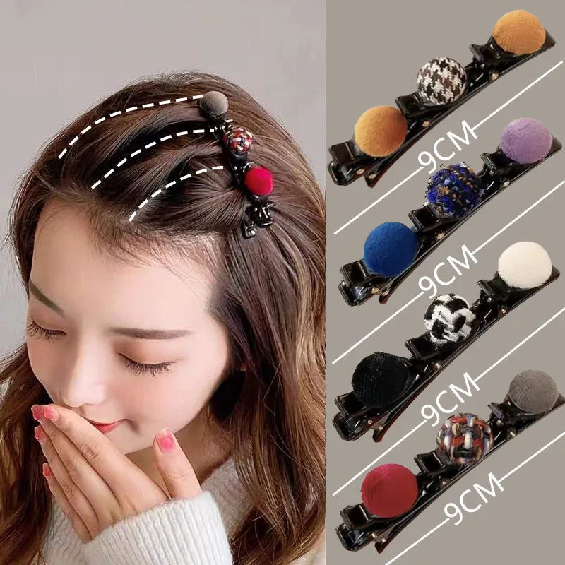 

Fashion Women Vintage Colorful Bangs Fixed Creativity Hair Clips Sweet Hair Decorate Hairpin Barrettes Headband Hair Accessories
