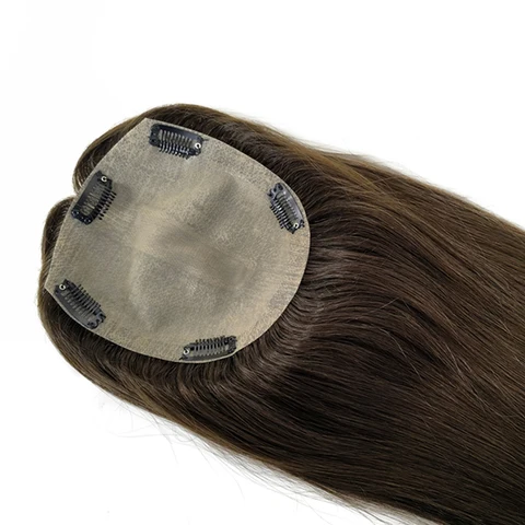 Лидер продаж, китайский парик на шелковой основе, индийские натуральные человеческие волосы Remy для наращивания, Топпер, шелковая основа для женщин
