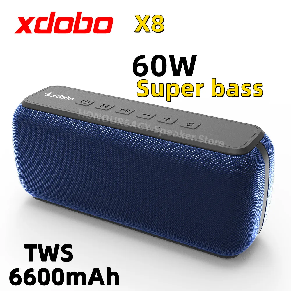 

XDOBO X8 Portable Subwofer Bluetooth 5.0 60W Deep Bass Soundbar with IPX5 Waterproof 360° Surround Outdoor Party Speaker