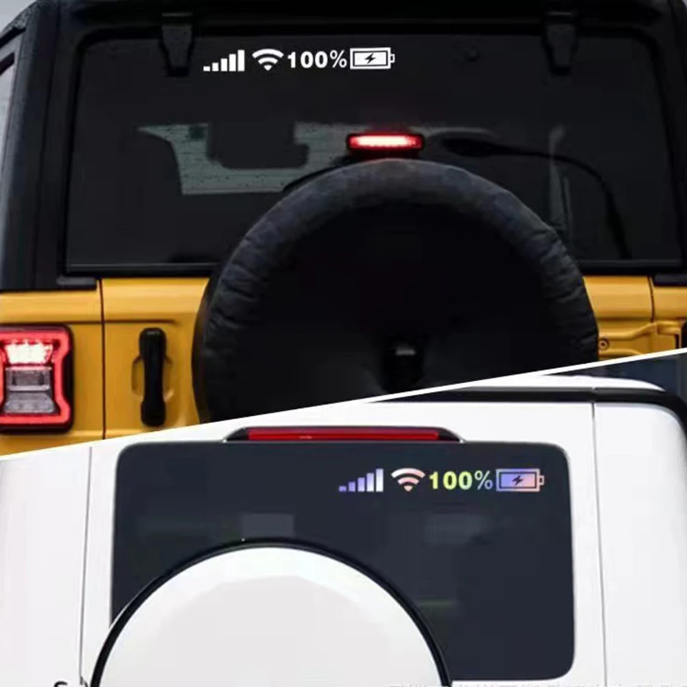 

1pcs Decor Wifi Battery Level Signal Stickers Hot Sale Reflective Tapes Sticker Auto Door Warning Mark Notice Vinyl Decoration