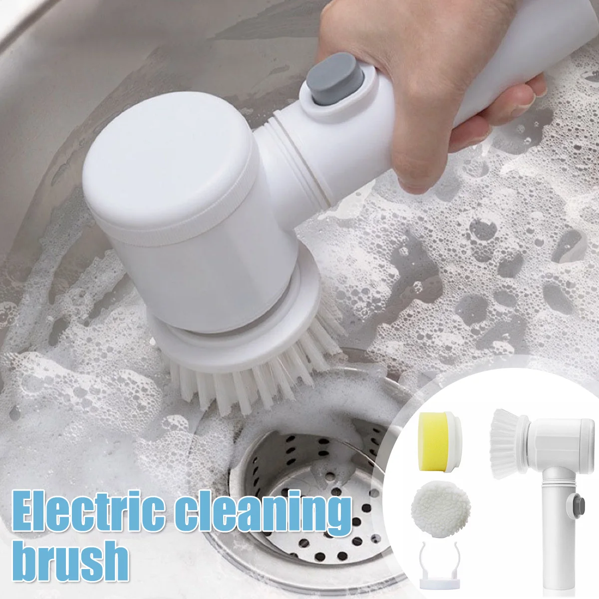 

Electric Cleaning Brush Handheld Bathtub Brush USB Charging Rechargeable Kitchen Bathroom Sink Cleaning Tool Automatic Cordless