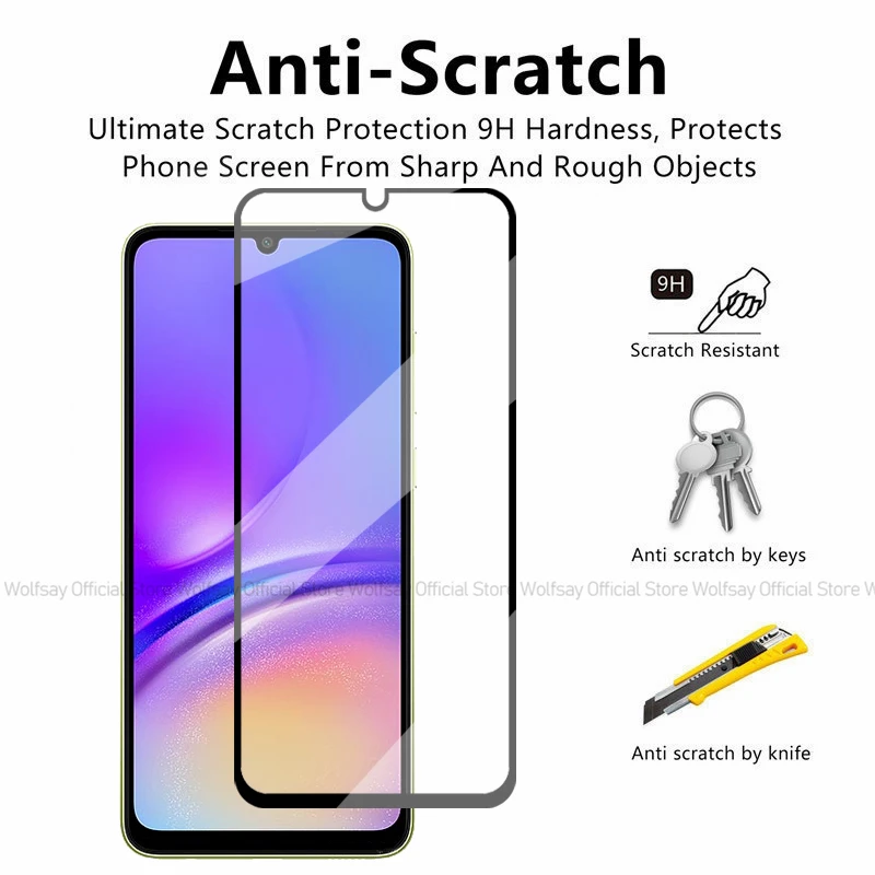 Полностью клеевое стекло для Samsung Galaxy A05 Защитное экрана A05S A15 A25 A35 защитная пленка
