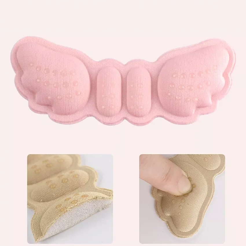 1Pair High Heel Insoles Butterfly Adjust Size Heel Liner Grips Protector Sticker Heel Pad Foot Care Anti Keep Abreast Heel Pads