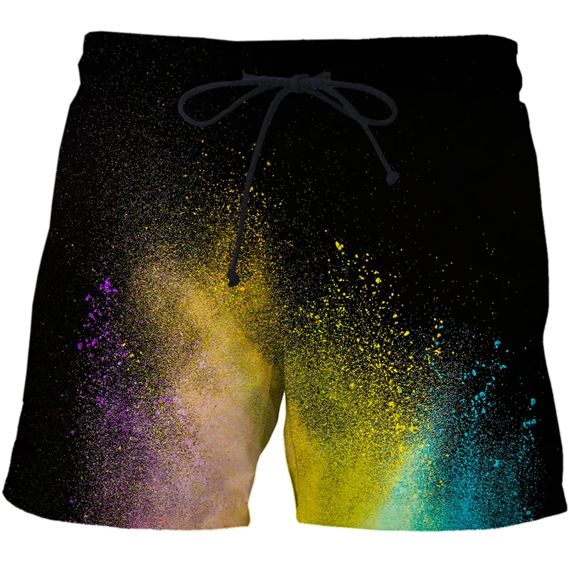 Brand men's summer Speckled tie dye pattern shorts 2022 Men swimwear Beach Trunks 3D Print breathable Boardshorts Casual Shorts