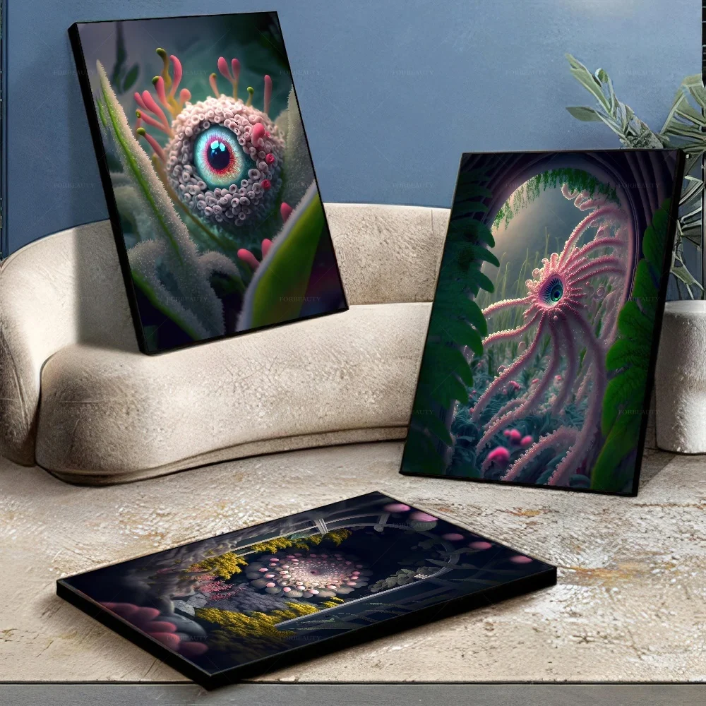 

Картина маслом Forbeauty с изображением розовых Инопланетянин, настенная живопись на холсте с распылителем для спальни, домашний декор, абстрактная метапрель