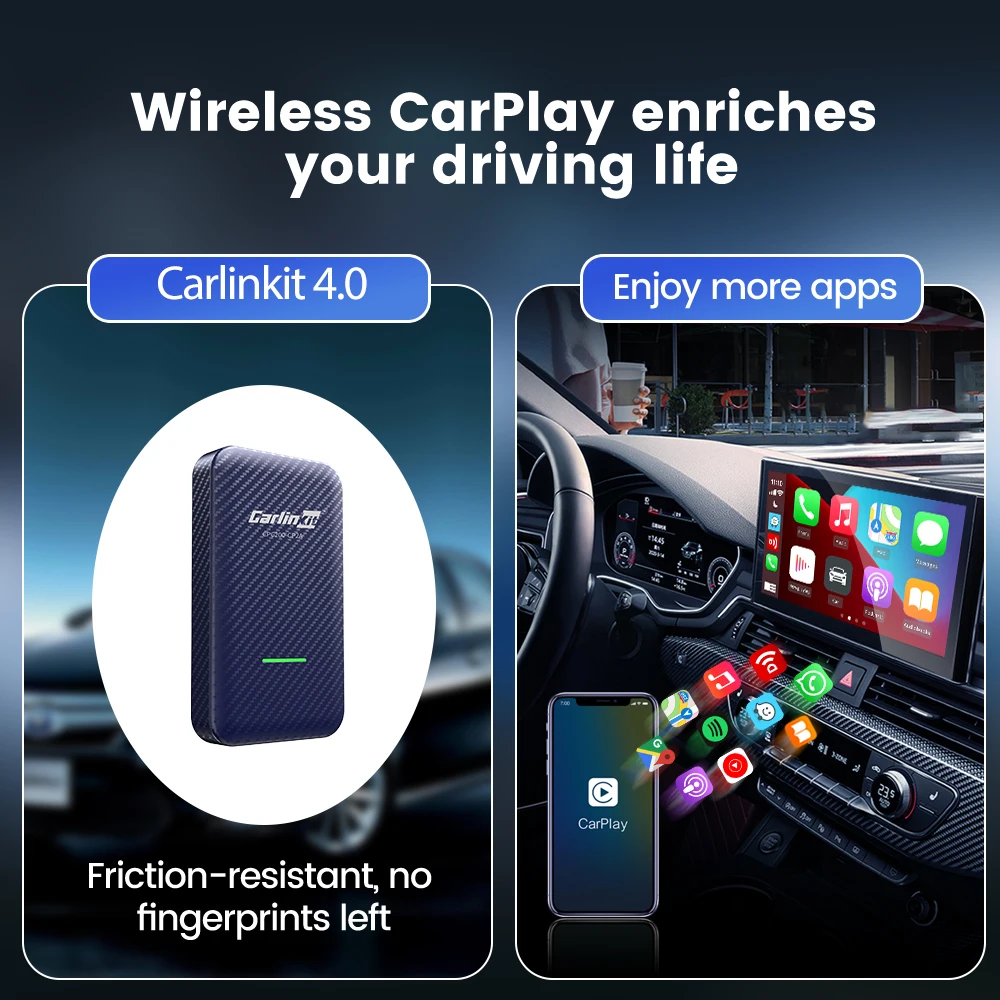 2022 CarlinKit 4 0 для беспроводной Android авто Apple CarPlay ключ мини Box активатор USB адаптер Volvo