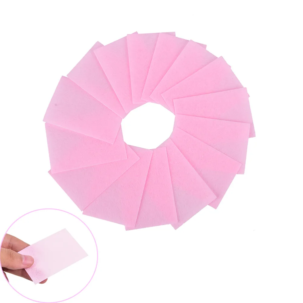 

Hot Sale 100Pcs Pink Color Nail Art Tips Nail Polish Remover Cleaner Manicure Wipes Lint Free Cotton Pads Paper