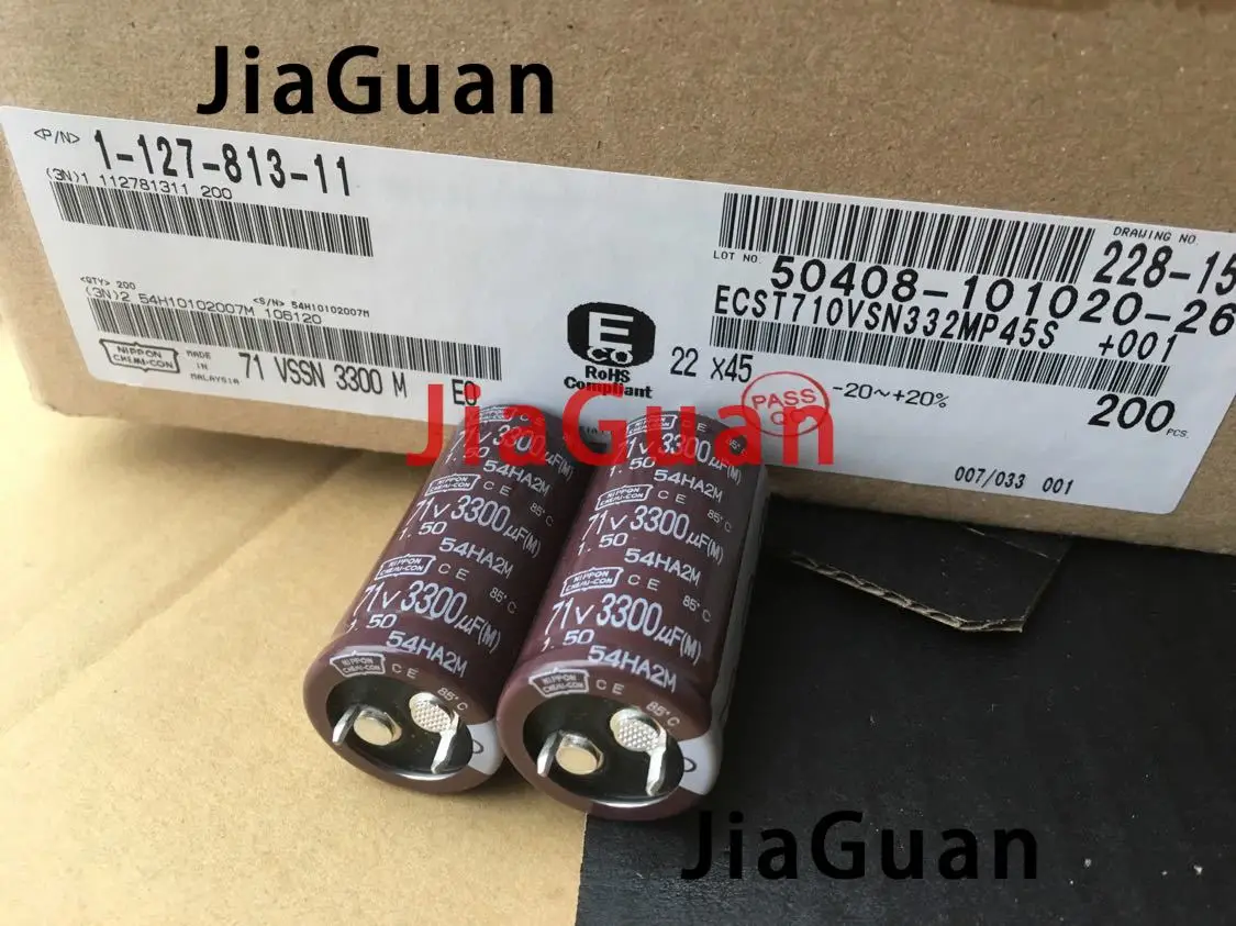 4pcs new NIPPON CE 71V3300UF 22x45mm NCC electrolytic capacitor 3300UF/71V CHEMI-CON ce 3300UF 71V instead 63V 3300UF