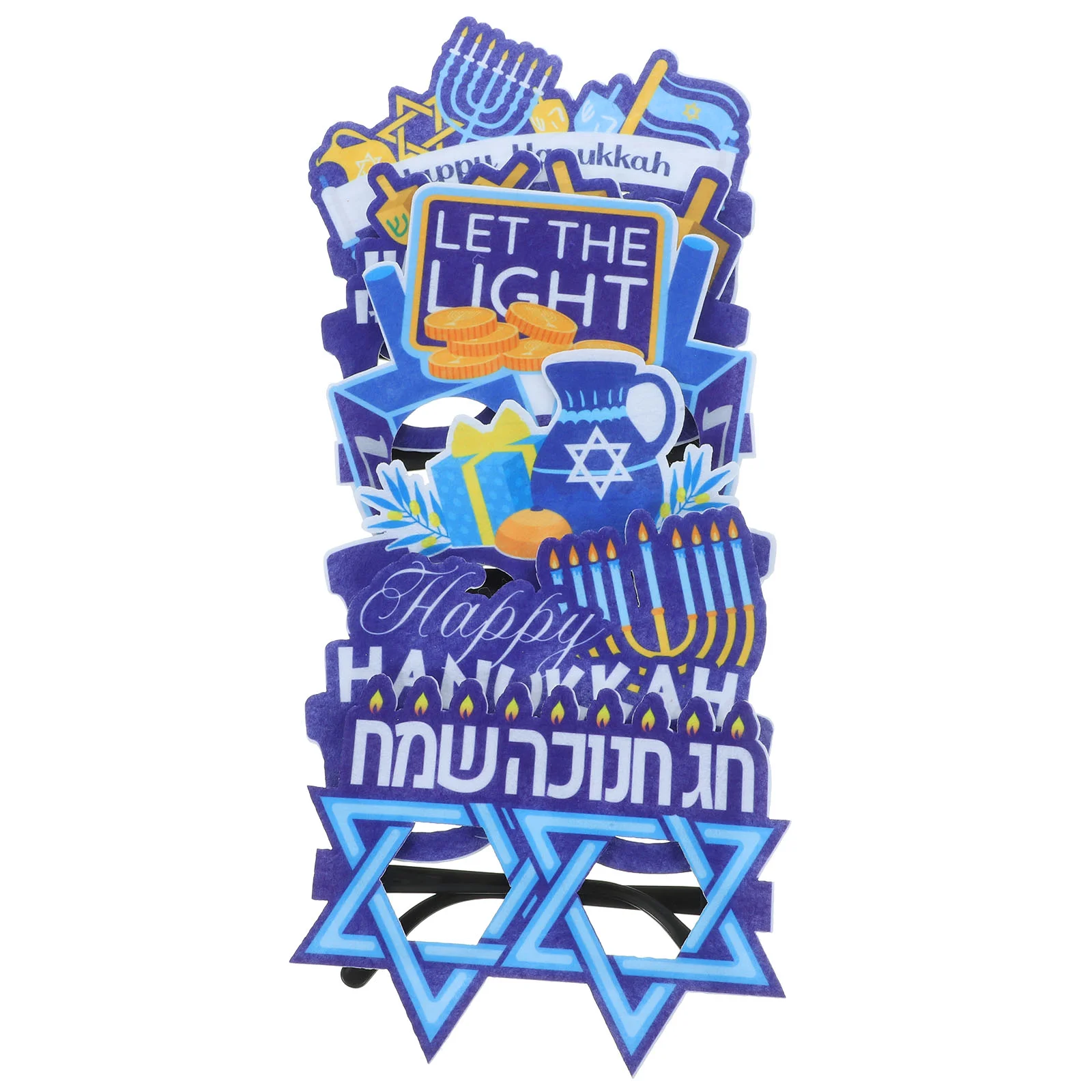 6 шт. украшения держатель для очков Хануки аксессуары костюмов фетр пластиковый