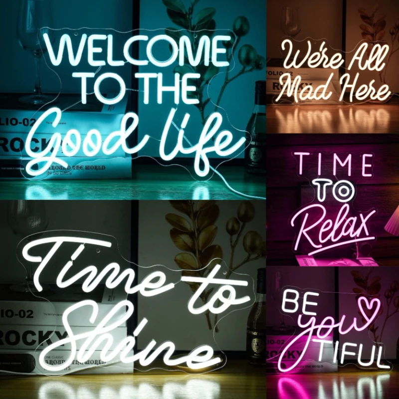 Be Your Tiful Неоновый неоновый настенный декор с регулируемой яркостью питание от USB