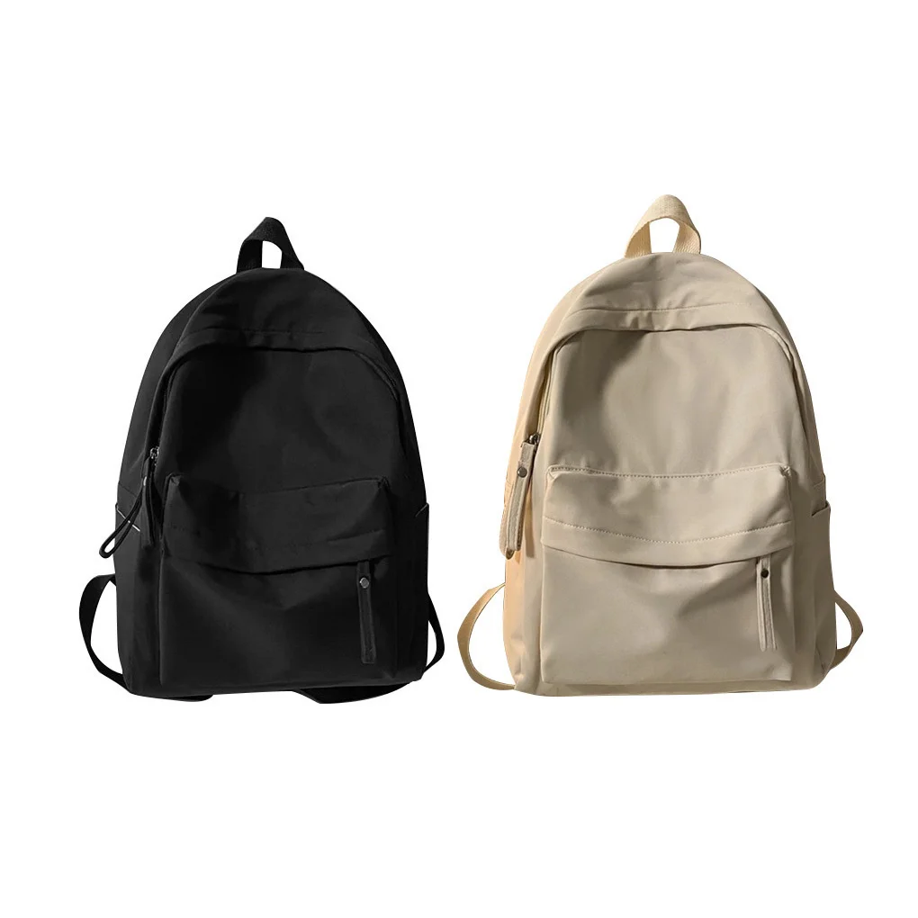 

Нейлоновый вместительный рюкзак для ноутбука и планшета, однотонный милый школьный ранец на плечо для подростков, подарки для женщин