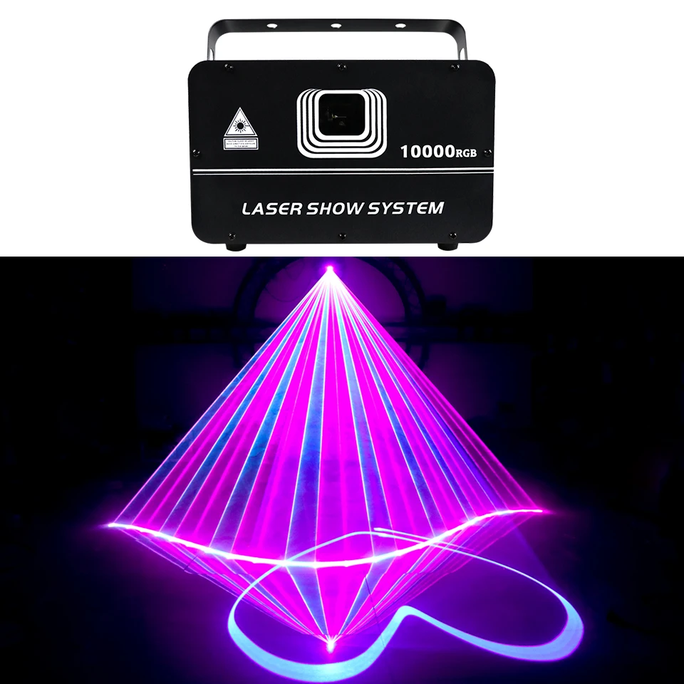 

10W Watt professional RGB ILDA 3D Stage Wedding Party Professional Beam DMX Lighting DJ Disco Animation Laser Show Projector