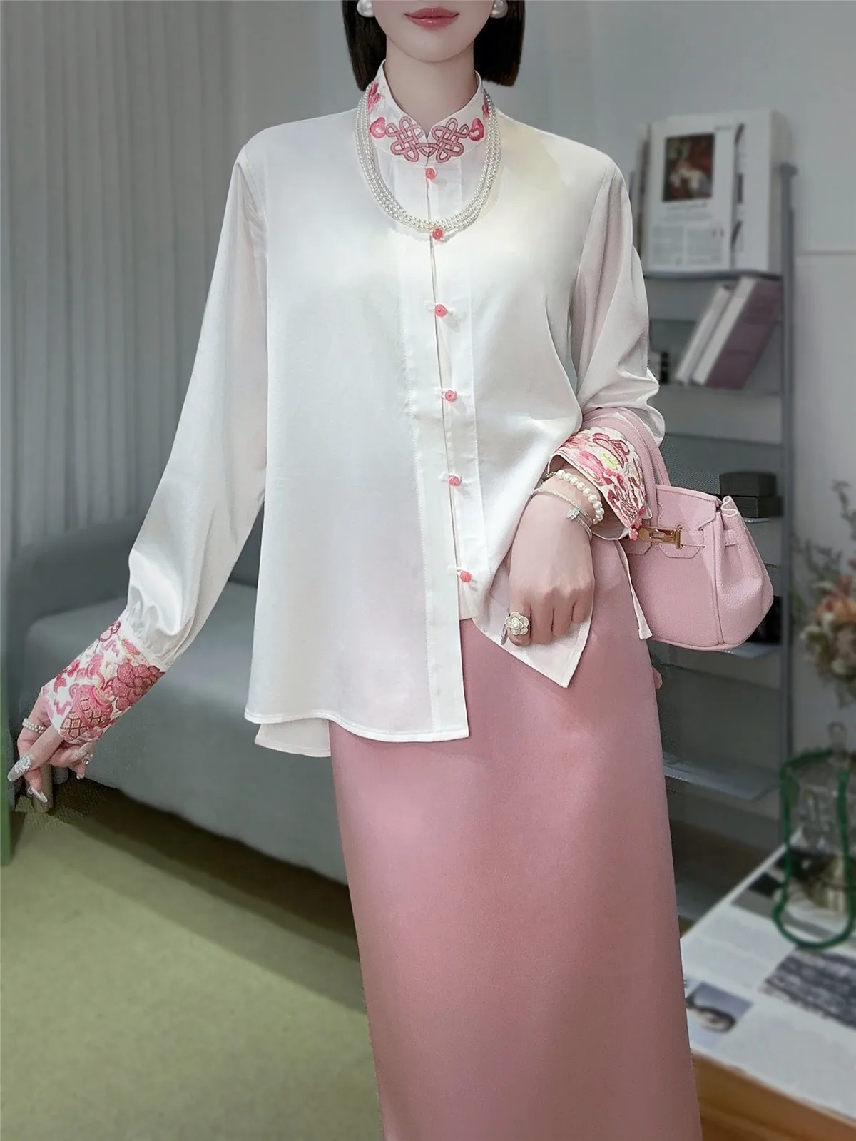 Высококачественная ацетатная рубашка для весны и лета новинка свободная Мягкая