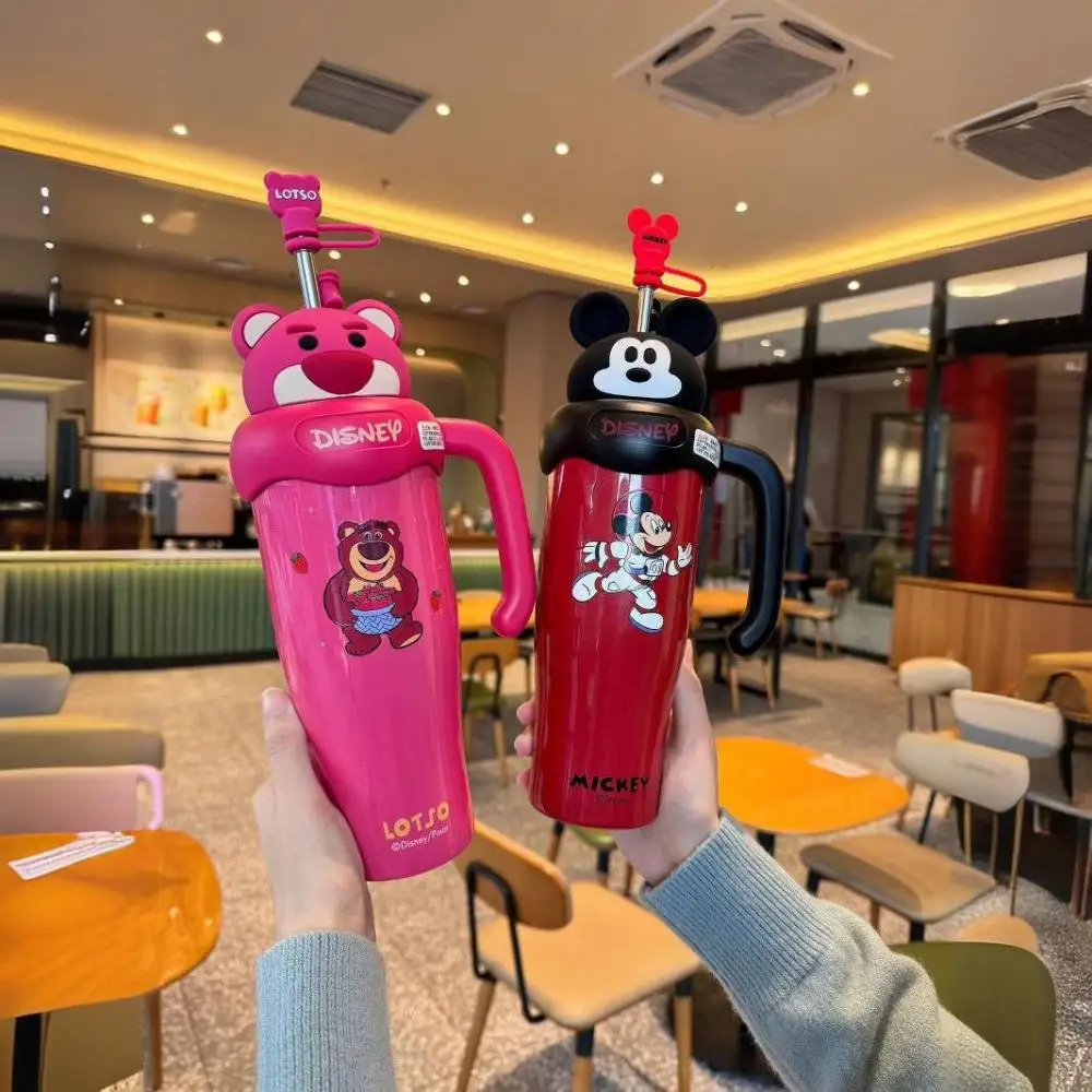 Miniso My Melody Lotso Чашка для льда Термос Соломенная чашка Disney Микки Маус Аниме