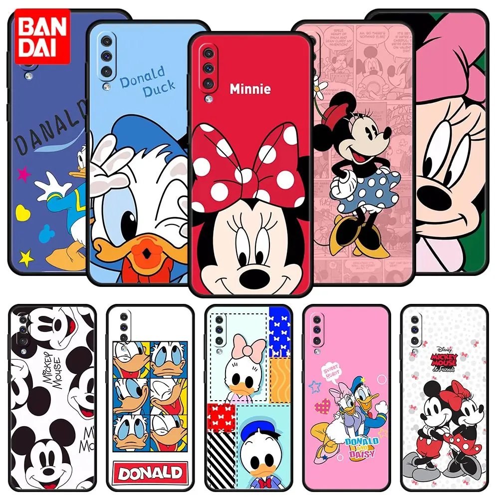

Disney Minnie Mickey Case for Samsung Galaxy A03 A13 A31 A50 A51 A52 A30 A70 A71 A32 Note 20 Ultra 5G Cover Silicone Black Capa