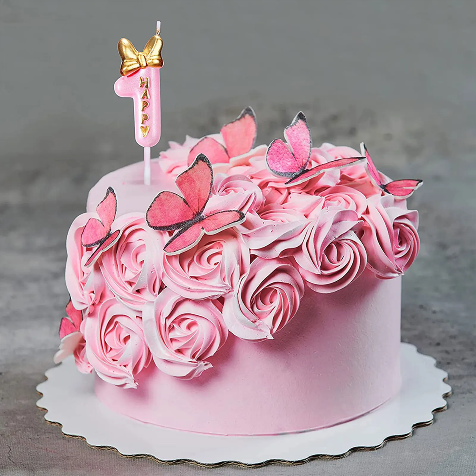 

Birthday Candles Numeral Candles with Bowknot/Hat Happy Birthday Cake Topper for Boys Girls