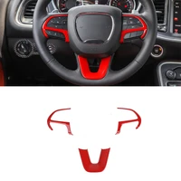 car steering wheel decoration ring for dodge challenger charger 2015 2021 durango 2014 2021 car interior accessories abs styling