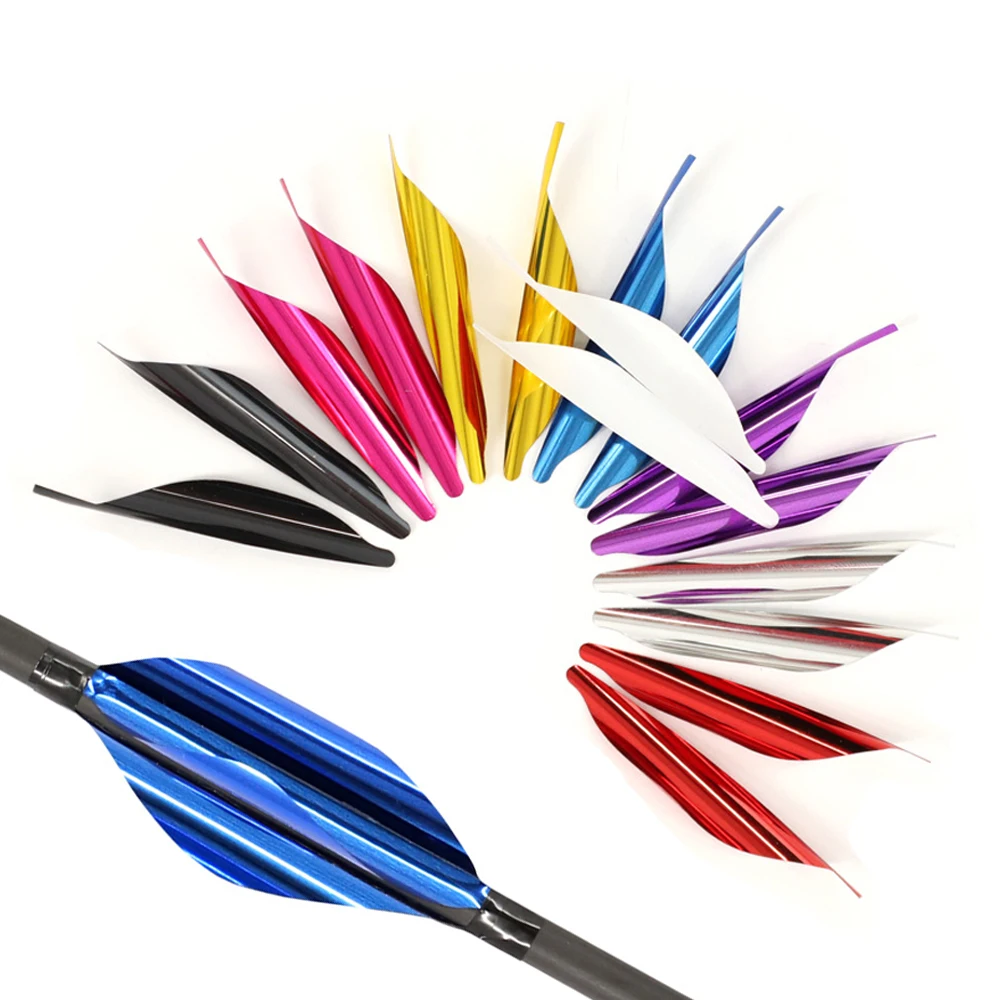 50 PCS  Archery Spin Vanes Spiral Feather Right Wing  1.8